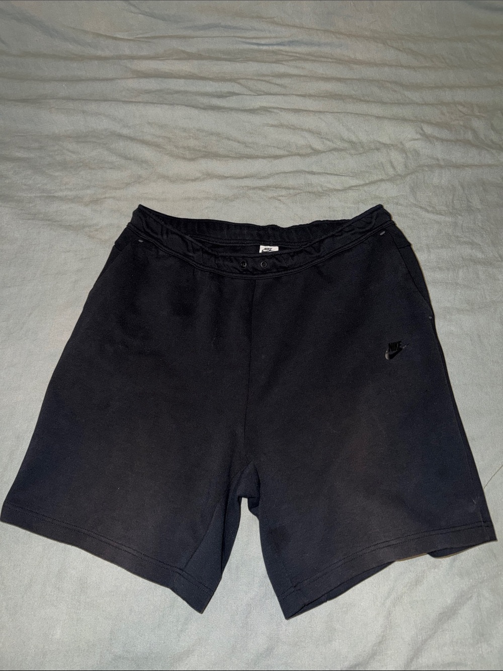 Nike Tech Fleece Black Men's Athletic Shorts with Subtle Logo